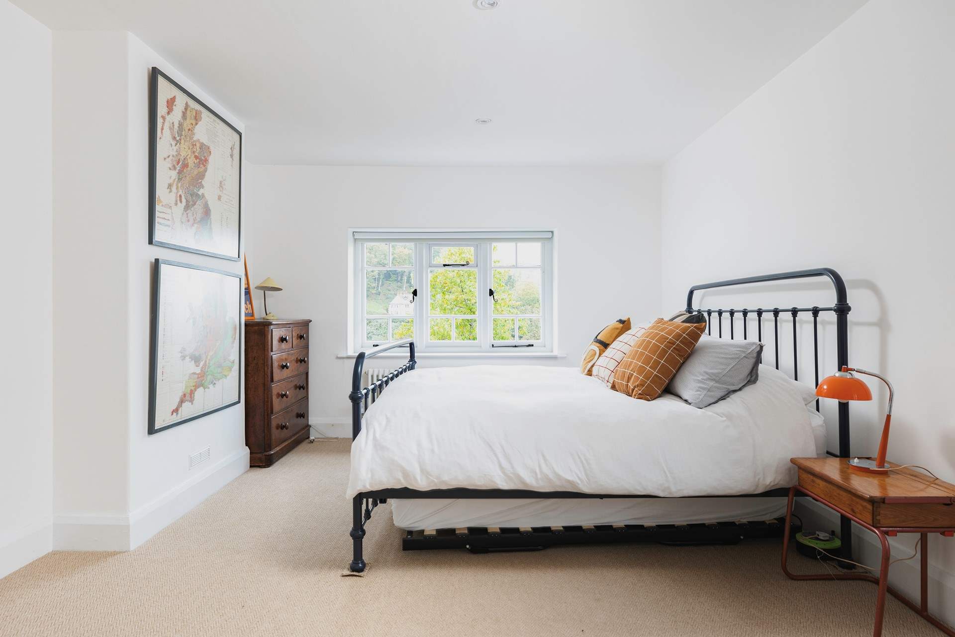 The main bedroom with a super-king sized bed.