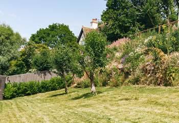 The garden is full of colour.