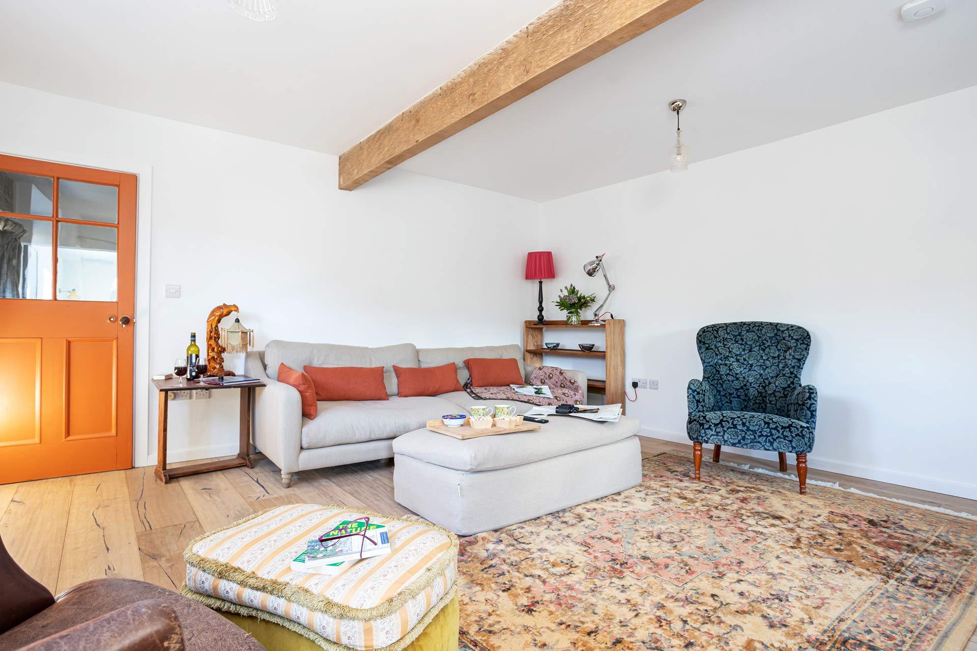 Sink into the sofa with a cup of tea and a slice of cake.