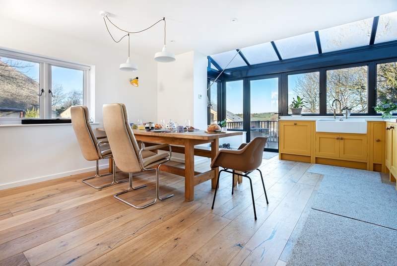  Enjoy the fantastic views whilst savouring local produce in this stylish kitchen. 