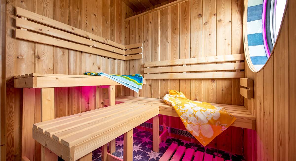 Turn up the heat in the sauna (Part of the spa facility, used by other properties but available for private use, book onsite)