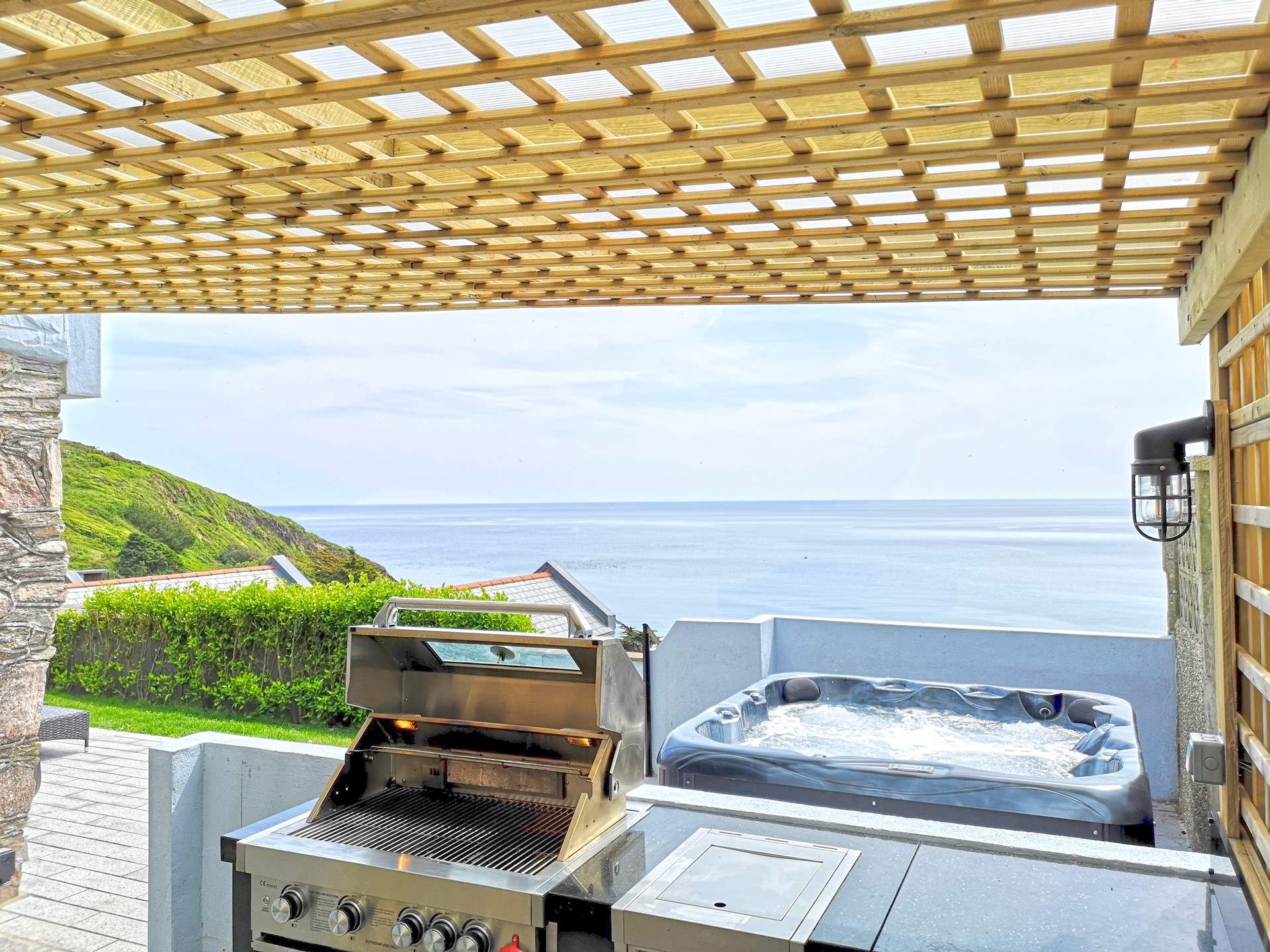 The outside kitchen beckons you outside to cook up your holiday feasts.