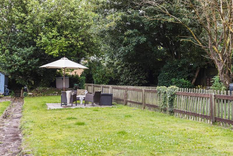 The garden backs onto fields and is a lovely space for you to enjoy.