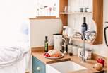 We love the wooden worktops and little Belfast sink! 