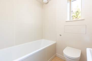 There's a bathroom on the first floor.