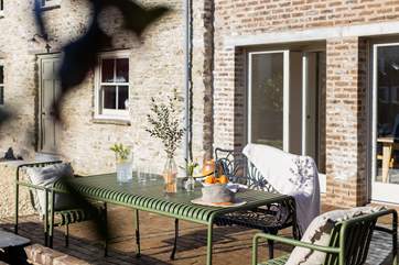 Enjoy al fresco dining on the terrace from dawn until dusk.