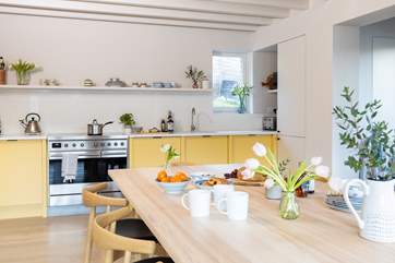 Cook up those holiday delights in Orchard Cottage's sleek kitchen.