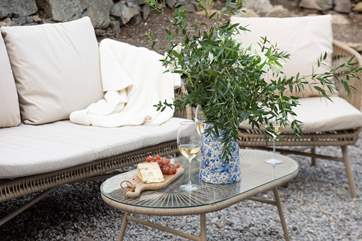 Enjoy the Cornish fresh air from the patio area.