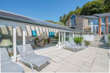 Soak up the Welsh sunshine on the fabulous patio area.