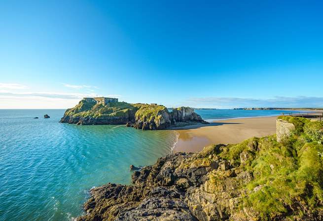The idyllic seaside town of Tenby is not too far away.