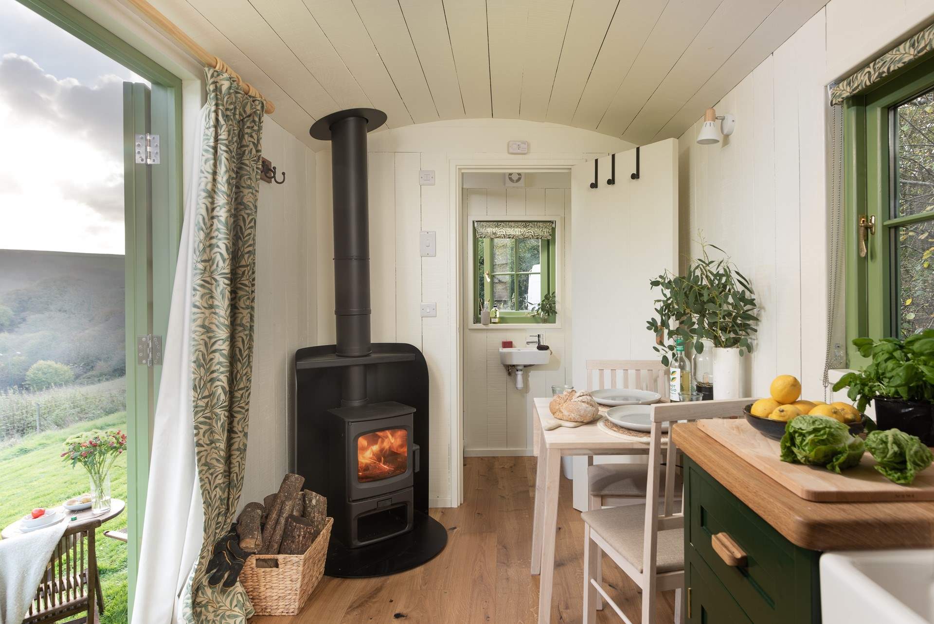 Light the wood-burner on those cooler evenings as the flickering flames keep you nice and toasty.
