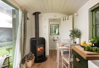 Light the wood-burner on those cooler evenings as the flickering flames keep you nice and toasty.