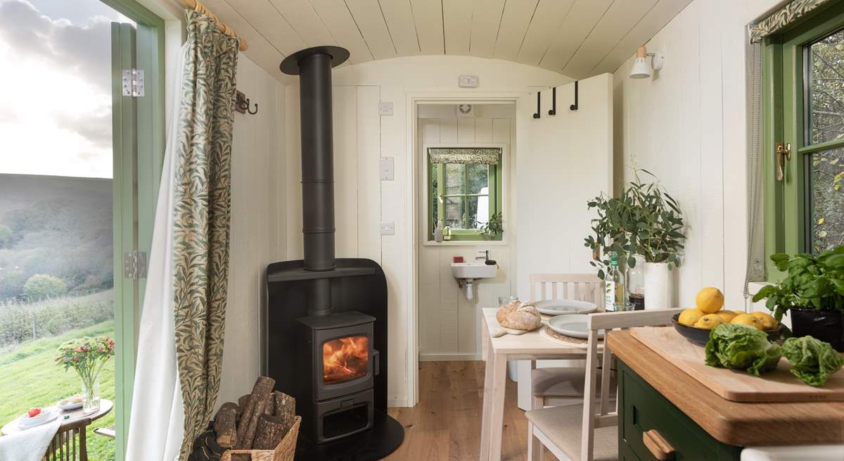 Light the wood-burner on those cooler evenings as the flickering flames keep you nice and toasty.