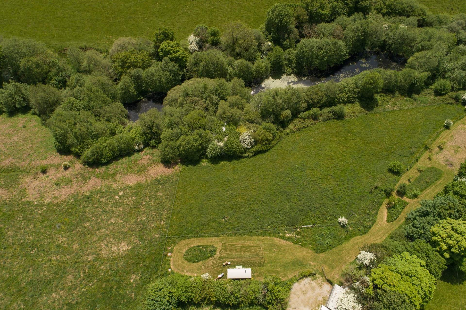 The Hillside Hut from above.