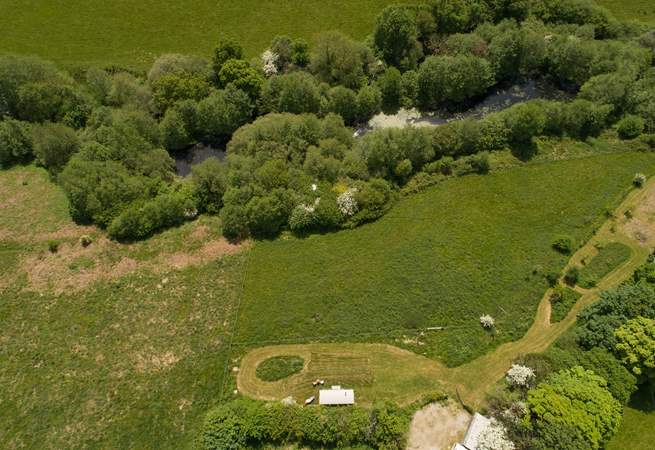 The Hillside Hut from above.