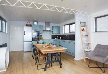 The beautifully designed open plan kitchen/dining area.