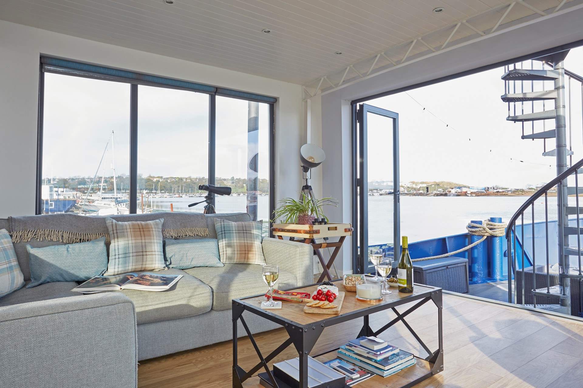 Relax on the comfy sofa with a good book.