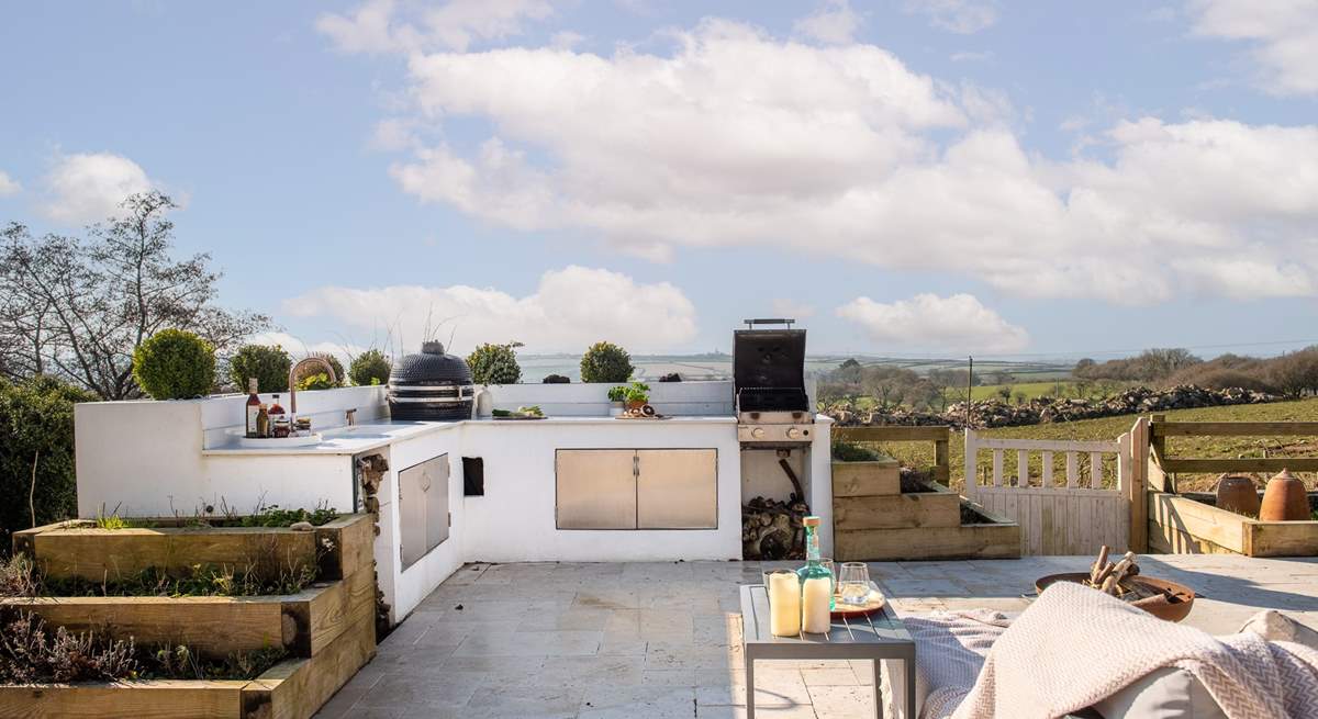 The outdoor kitchen is quite simply fabulous.