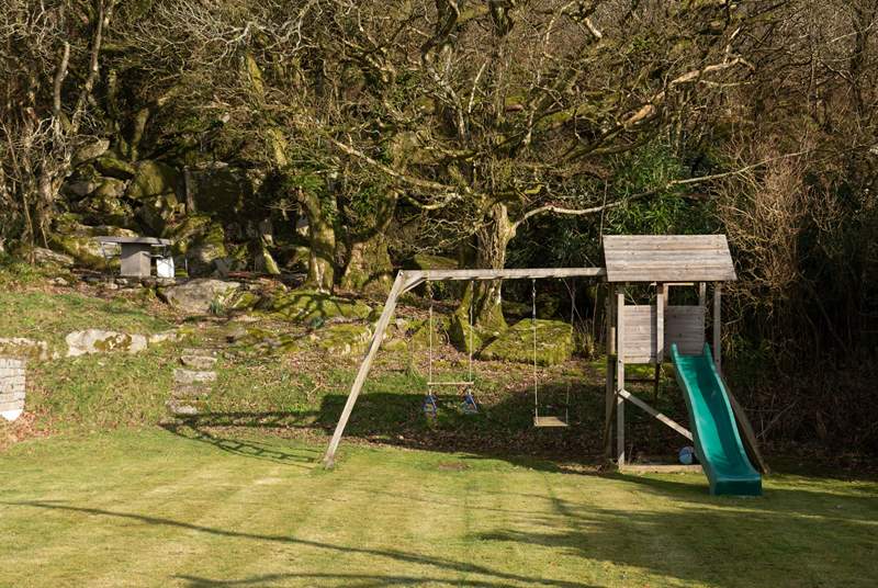 Younger members will love the swings and slide in the garden.