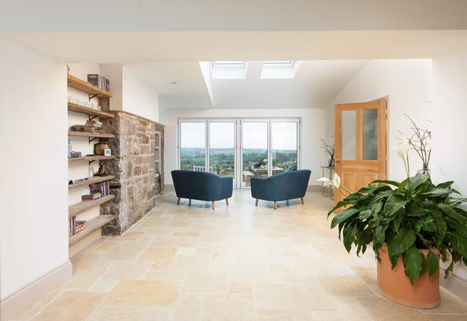 Whatever the weather, the bi-fold doors ensure you can still enjoy the view.