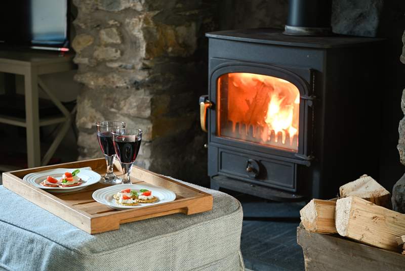 The wood-burner will keep you cosy throughout the year.