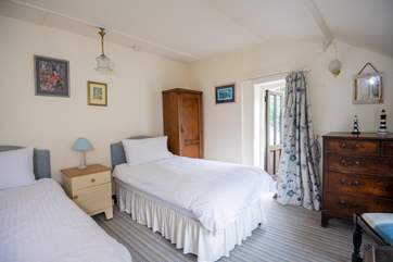 The twin bedroom is perfect for either children or adults.