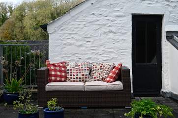There are several quiet spots to take your morning coffee.