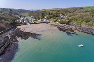 This stunning cove is a moments walk away.