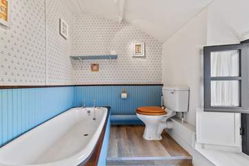 The family bathroom for a long soak after a busy day.