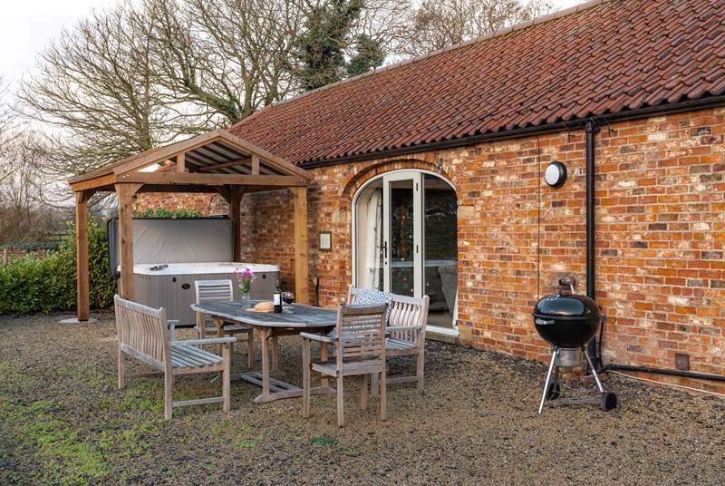 The Stables has a lovely outside space - perfect for a barbecue on a warm evening!