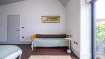 The single bed.