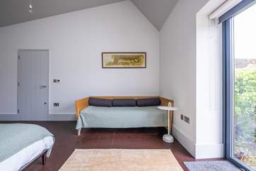 The single bed.