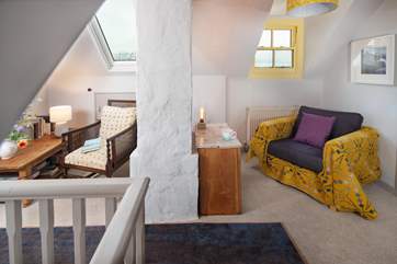 The cosy reading nooks upstairs.