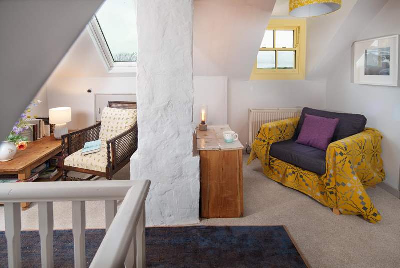 The cosy reading nooks upstairs.
