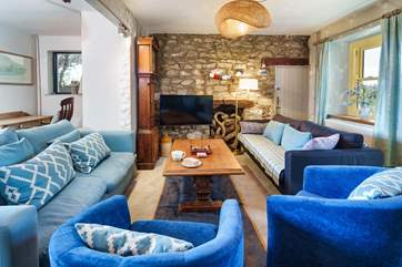 The sitting-room is wonderfully cosy.