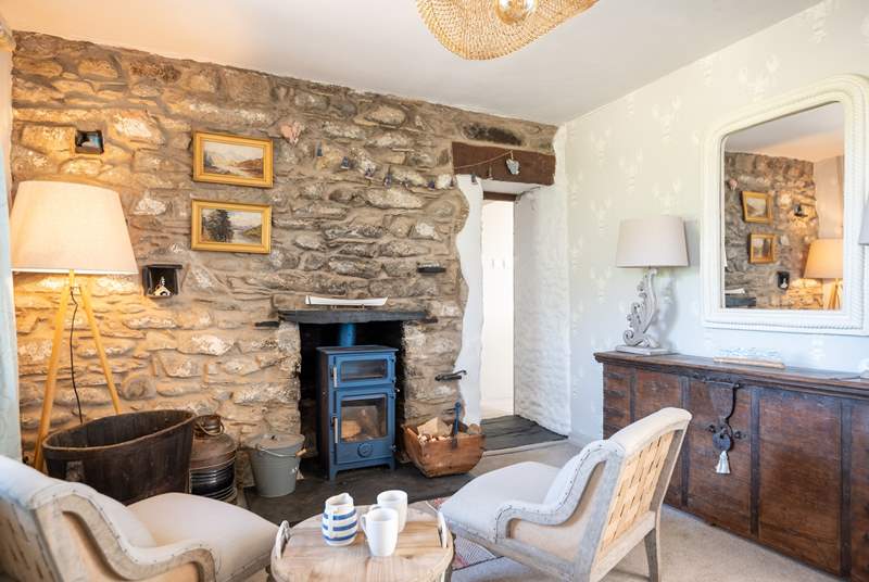 Relax by the cosy wood-burner.