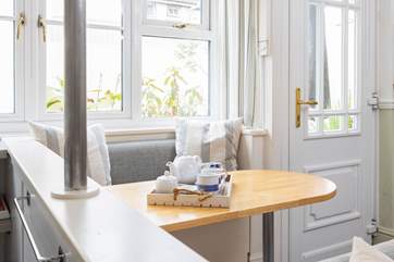 The little seating area is perfect for your morning tea.