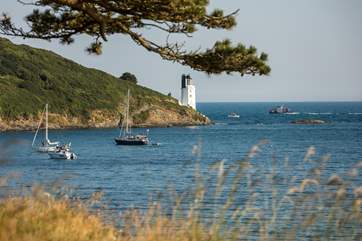 Wander the coast path and take in the stunning views of the Roseland Peninsula.