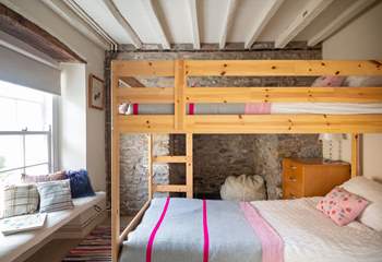 Children will love the bunk-beds, located on the lower ground level.