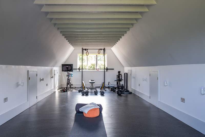 Enjoy a workout in the fitness room.