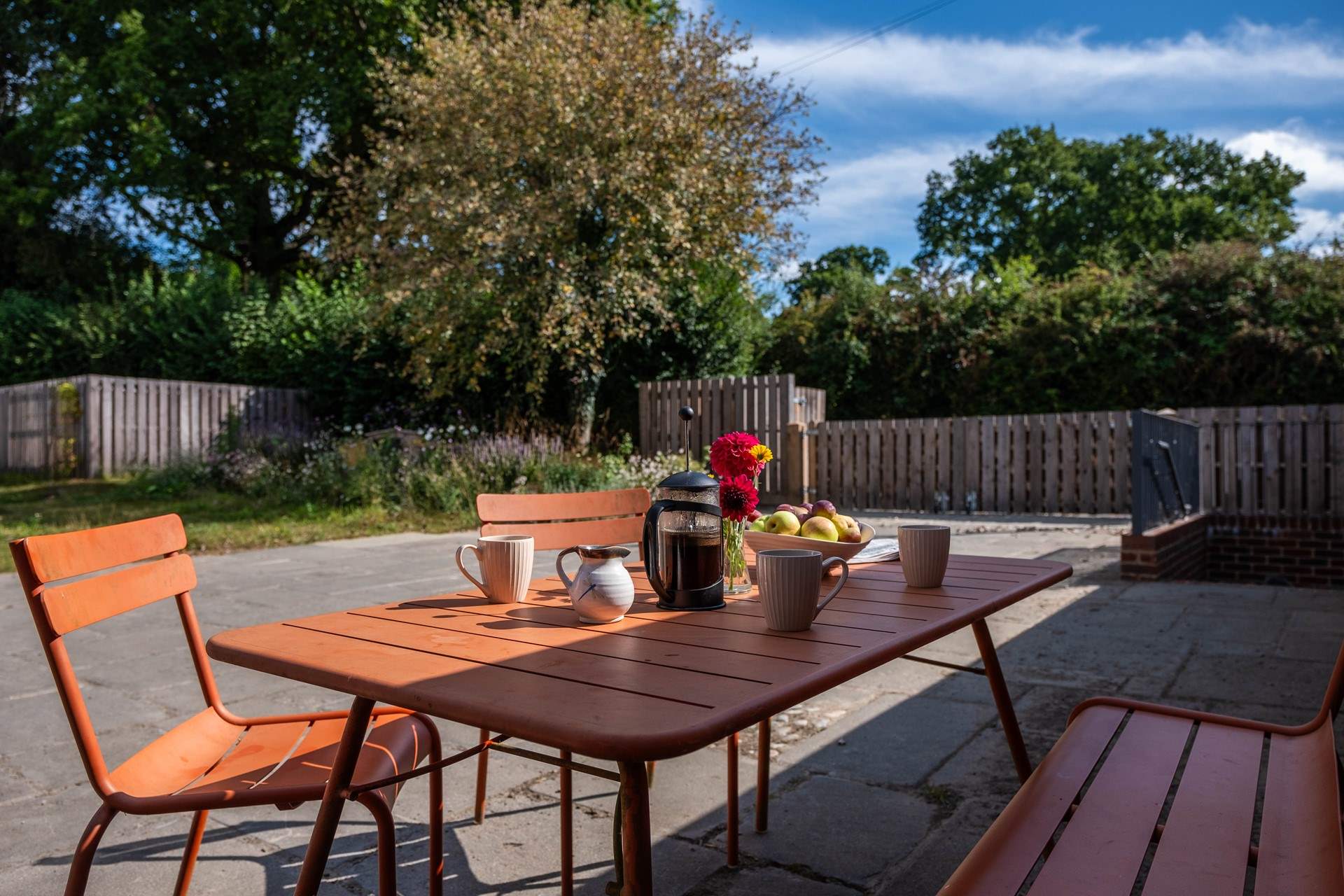 There is space beside the barn to park your car.