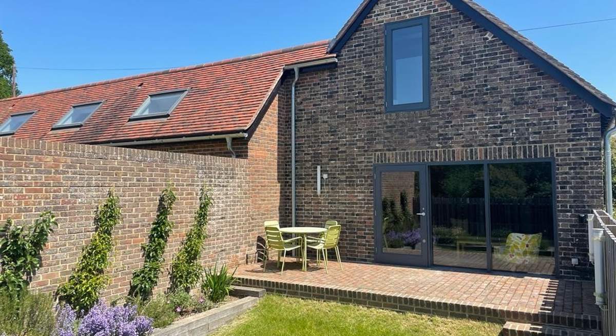 The secure garden in South Barn is perfect for guests bringing a dog.