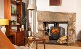 Settle down with some holiday treats in front of the wood-burner.  - Thumbnail Image