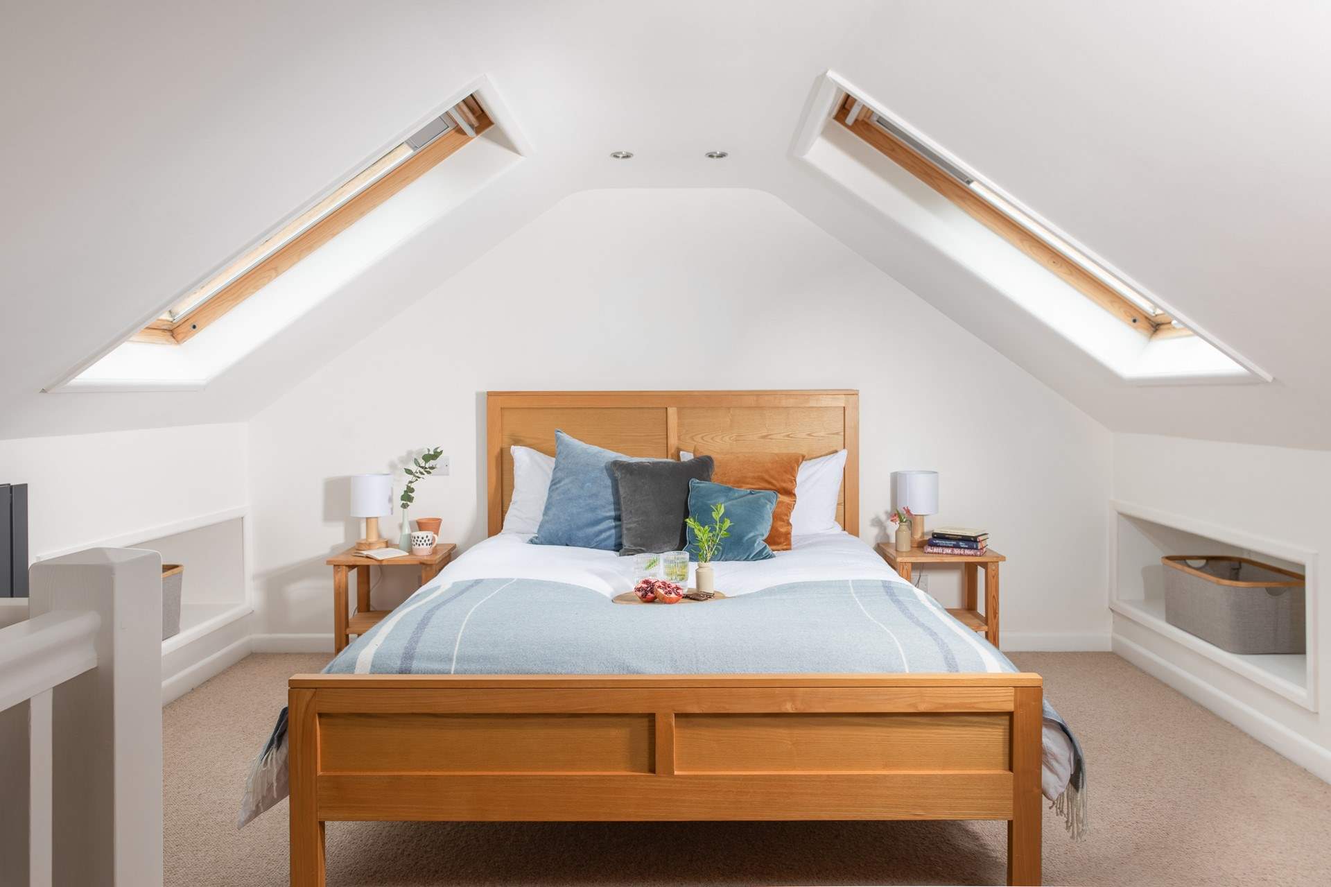 The bedrooms are gorgeous, with lovely linens and restful colours.