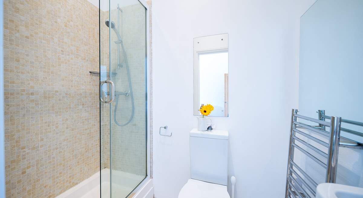 Perfect en suite shower for Bedroom 2 after a day exploring the Pembrokeshire coast.