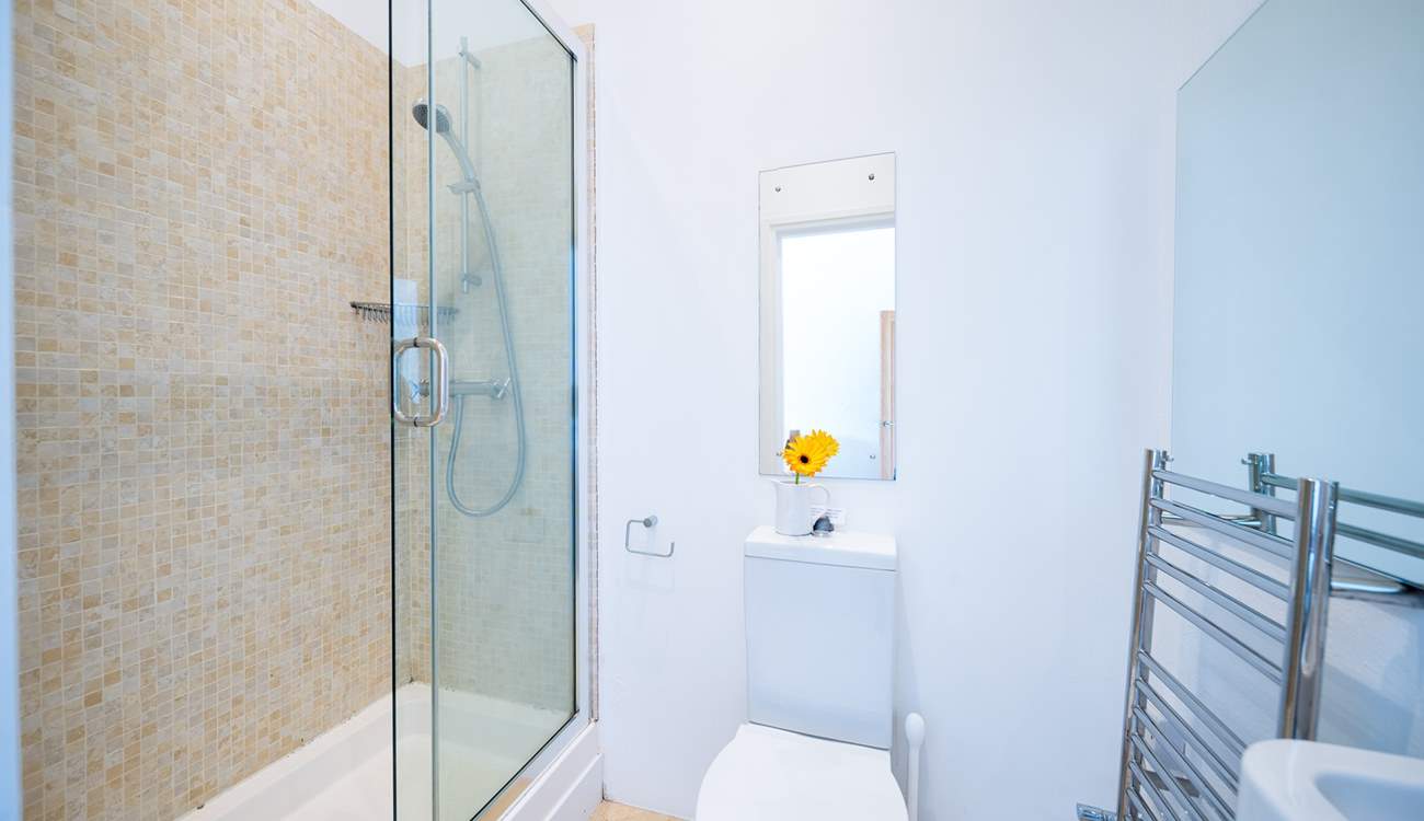 Perfect en suite shower for Bedroom 2 after a day exploring the Pembrokeshire coast.