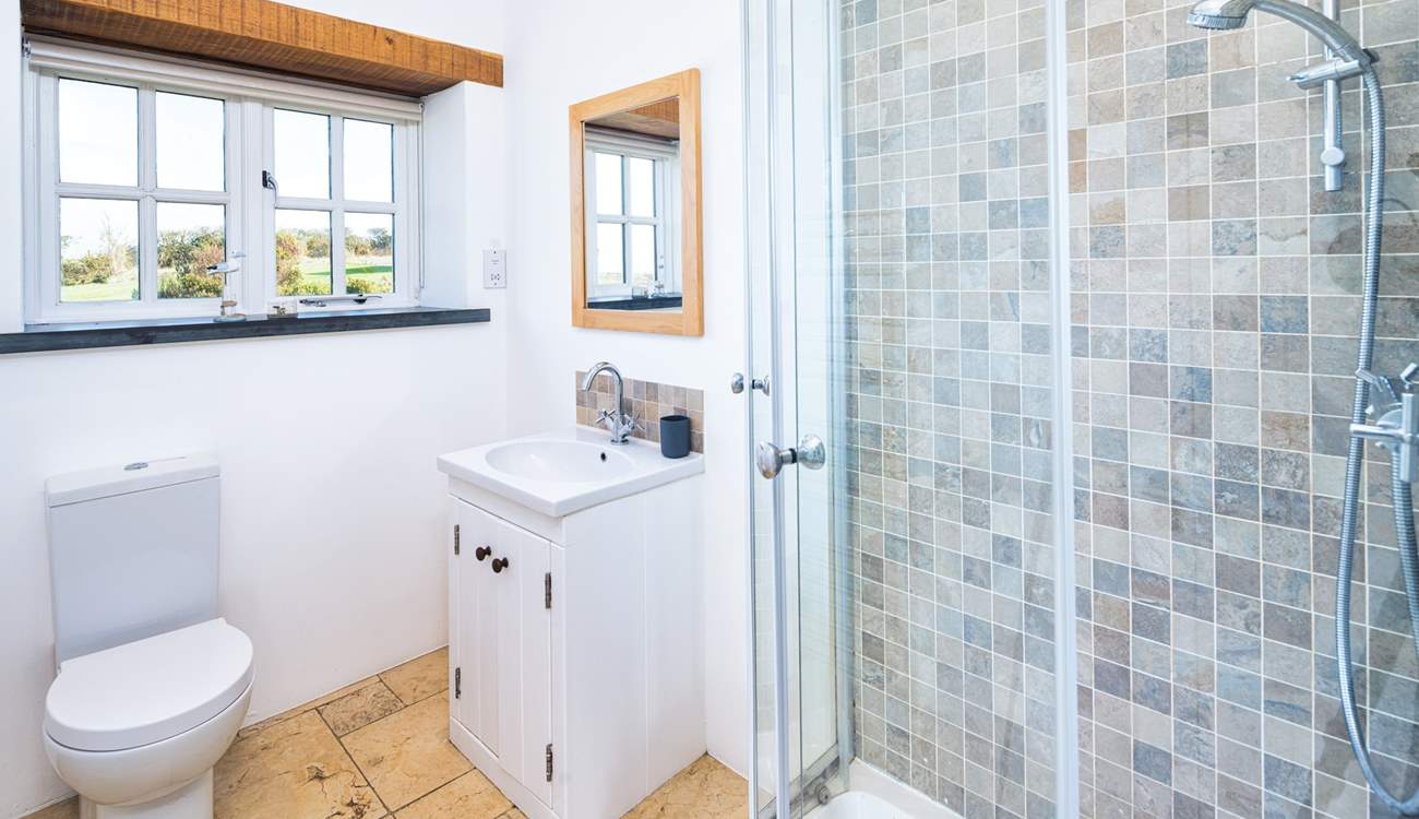 Peep out at the views from the en suite shower-room.