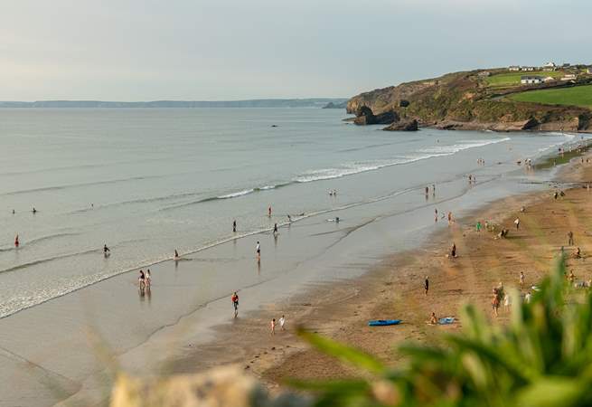Spend a blissful day at Broad Haven beach.