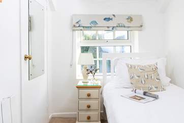 The pretty single bedroom is ideal for either a child or adult.