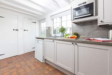 The stylish kitchen.